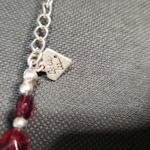 Cookie Lee Red Crystal Pendant Necklace - Picture 7 of 8